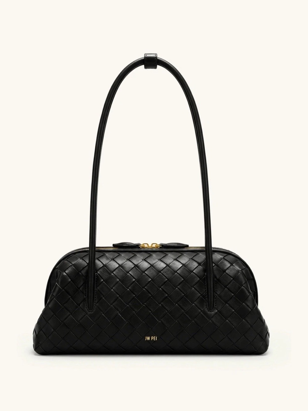 JW PEI Black Woven Shoulder Bag NWT - Picture 1 of 4
